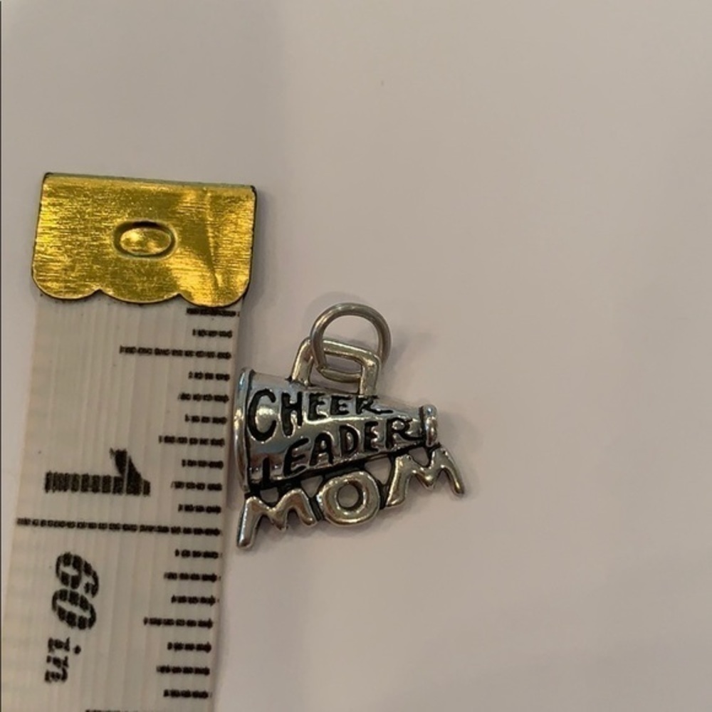 Sterling silver charm cheerleader mom megaphone - Picture 5 of 6